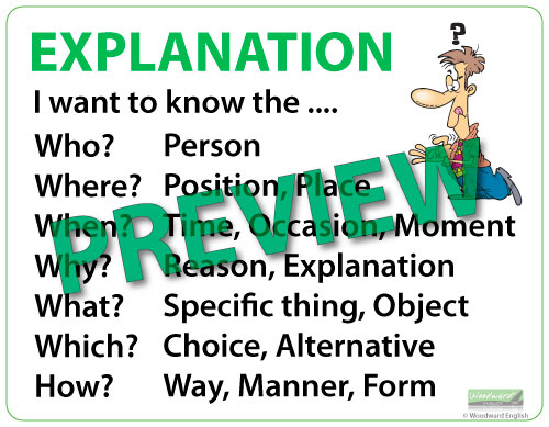 English Question Words Explanation - ESL Teacher Resources
