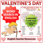Valentine's Day English Word Search