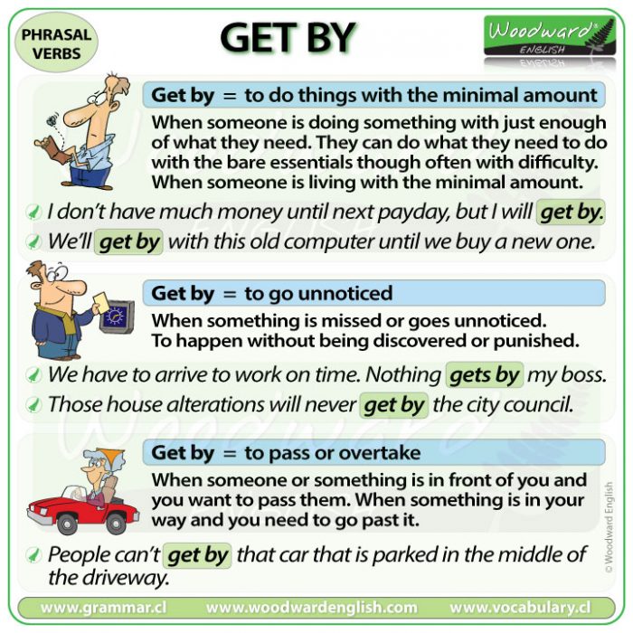 GET BY - Meaning and examples of the English Phrasal Verb GET BY