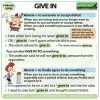 GIVE IN - Meanings and examples of the English Phrasal Verb GIVE IN - Woodward English