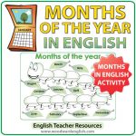 Months of the Year in English - The Caterpillar activity - ESL / EFL Teacher Resource