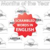 English Months - UFO Worksheet