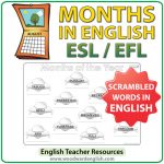 Months of the Year in English - UFO Worksheet