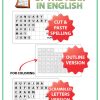 English Months - Cut and Paste Spelling Activity - ESL Resource