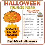 Halloween True or False Quiz in English - ESL Resources