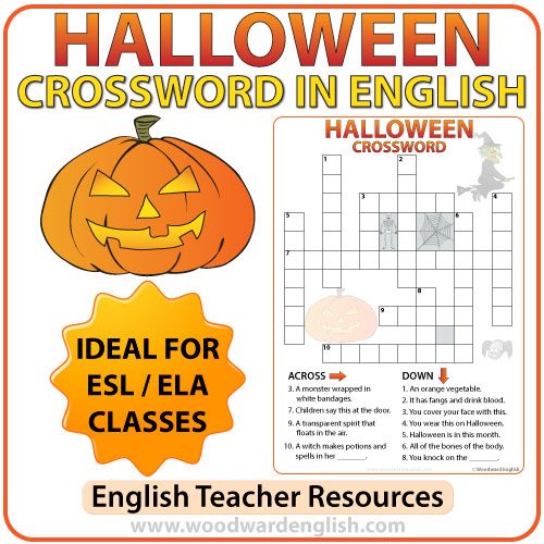 Halloween Crossword in English - ESL Teacher Resources