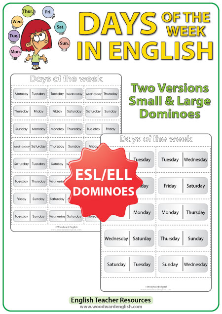 Days of the week in English