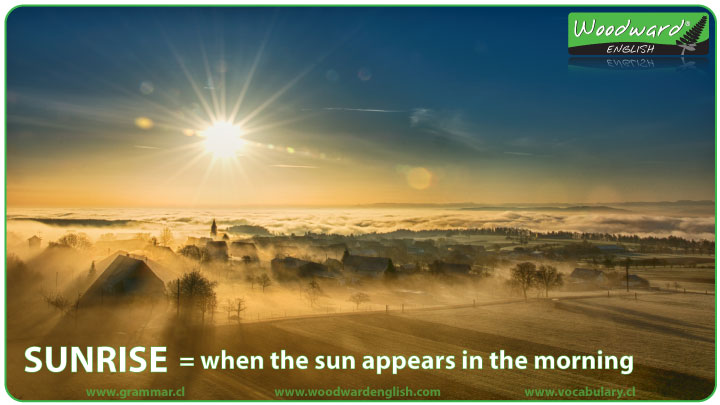 Sunrise meaning in English - ESL Definition