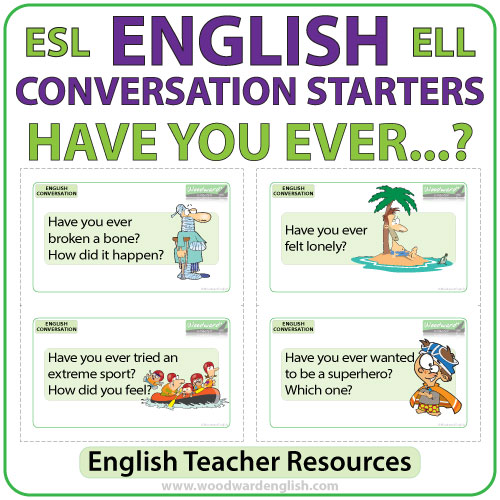 Have you ever... ? Questions - English Conversation Cards