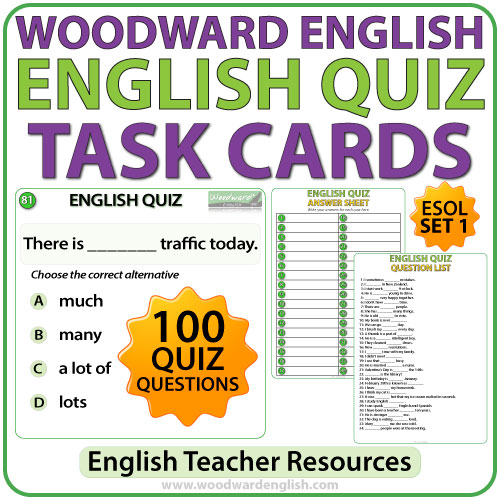 Woodward English Quiz – Answers and Teacher Resource