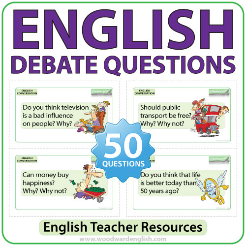English debate questions - 50 topics to get students to give their opinions