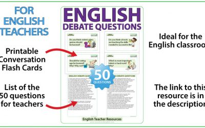 50 English Debate Questions – Teacher Resource