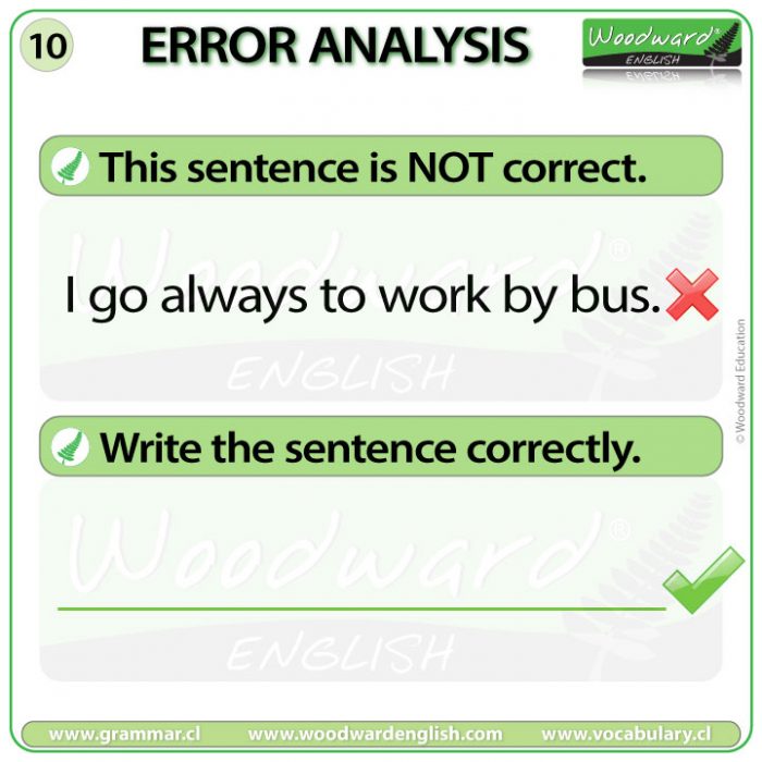 English Error Analysis 10 - Woodward English