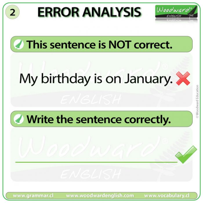 English Error Analysis 2 - Prepositions of Time in English