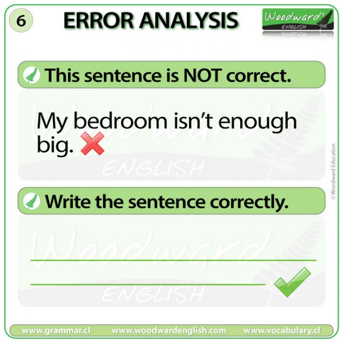 English Error Analysis 6 - Woodward English