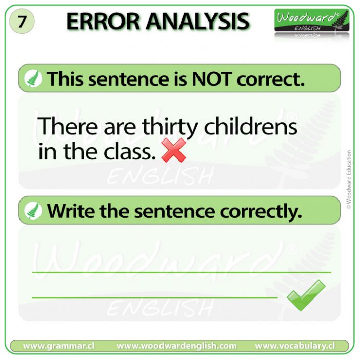 English Error Analysis 7 - Woodward English