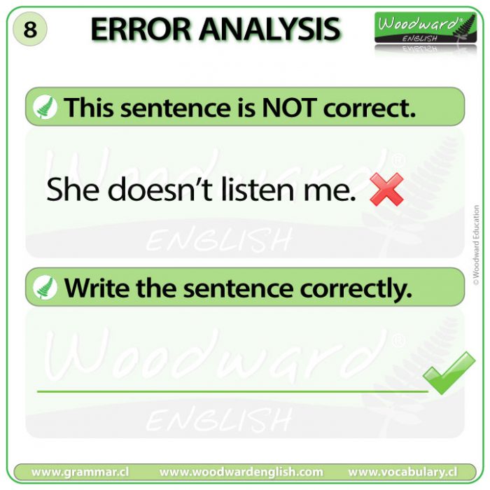 English Error Analysis 8 - Woodward English