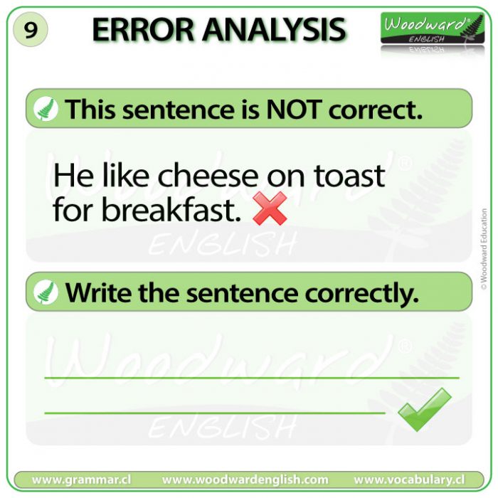 English Error Analysis 9 - Woodward English