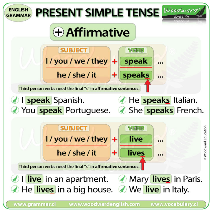 grammar explanation: simple present