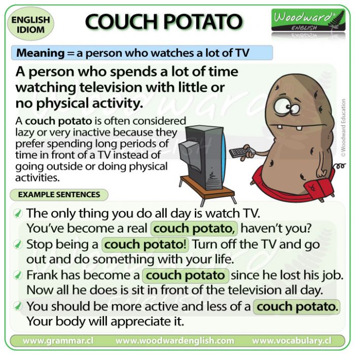 Couch potato - English idiom meaning and example sentences