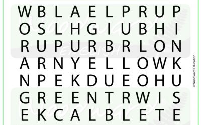 Colors Word Search in English