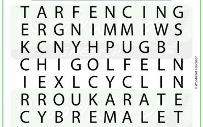 Sports Word Search in English