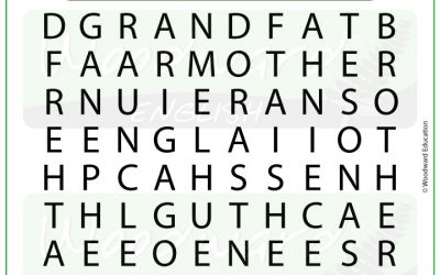 Family Members Word Search in English