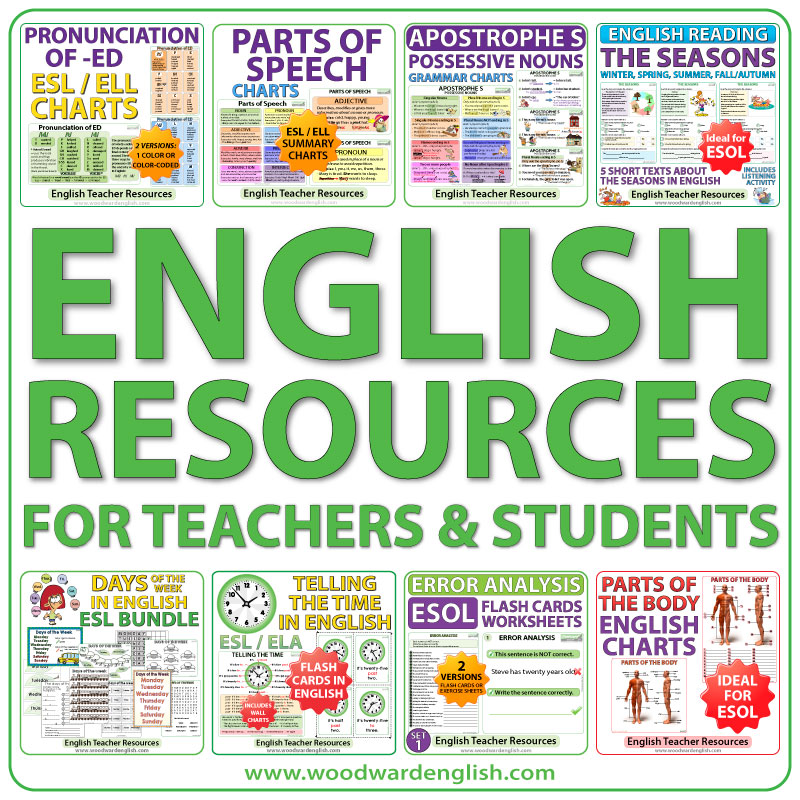 English resources for teachers and students - ESL - ESOL - Woodward English