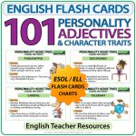 101 Adjectives to describe personality and character traits in English - English Flash Cards