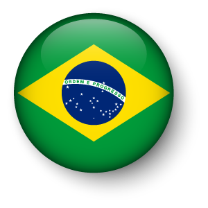 Brazil Flag Round