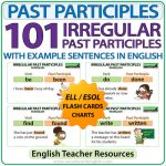 101 Irregular Past Participles in English with example sentences - ESOL PDF by Woodward English