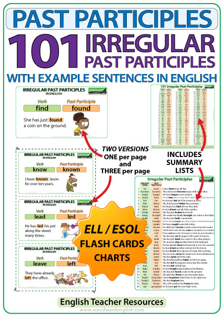 ESL Games Irregular Past Tense Verbs Playing and Flash Cards