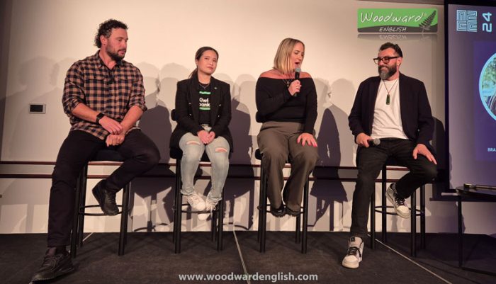 Jordan Watson of HowToDad and Brodie Kane talking about Podcasting at NZCreatorCon 2024