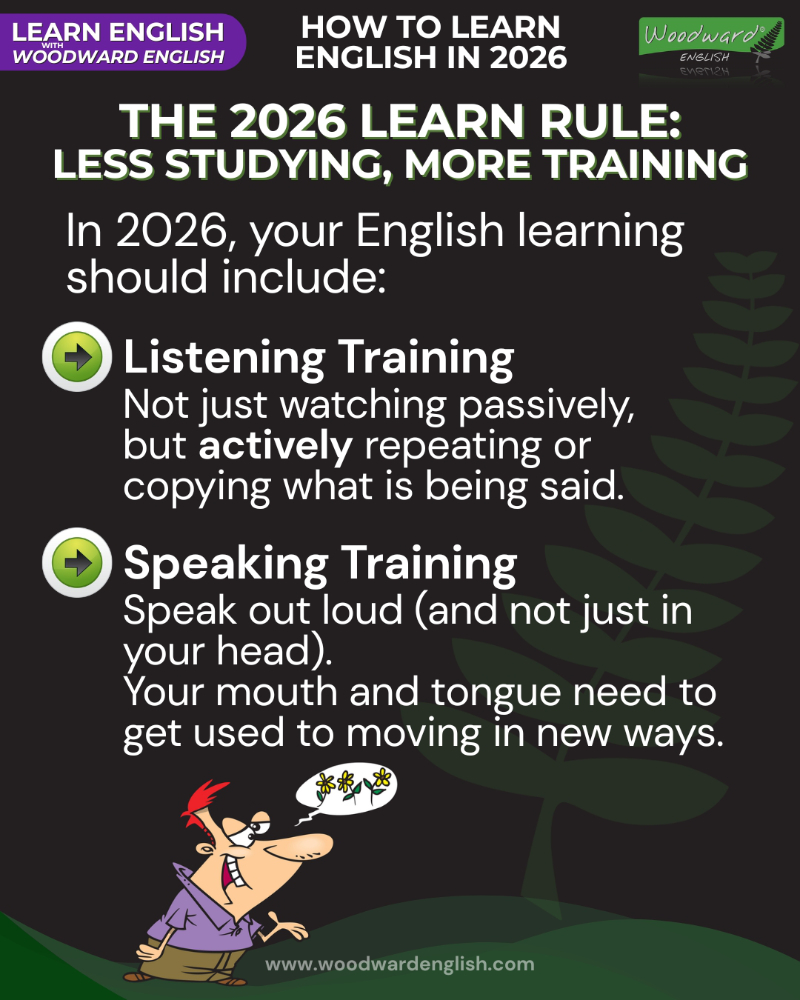 Your English learning should include the following | Woodward English